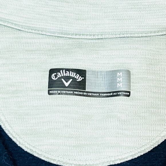 Callaway Pullover Sweater Men Medium Navy Blue 1/4 Zip Golf Embroidered Used - Picture 3 of 3